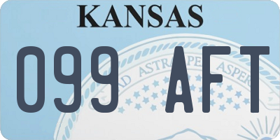 KS license plate 099AFT