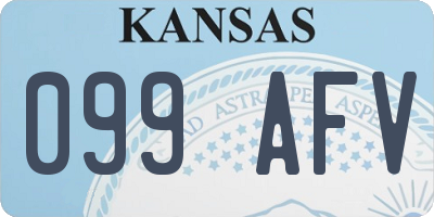 KS license plate 099AFV