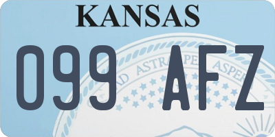 KS license plate 099AFZ