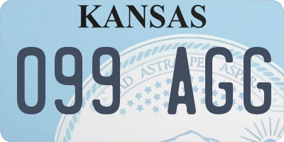 KS license plate 099AGG