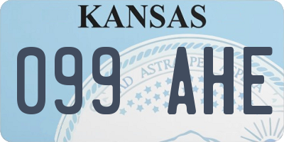 KS license plate 099AHE