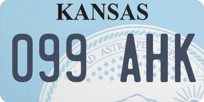 KS license plate 099AHK