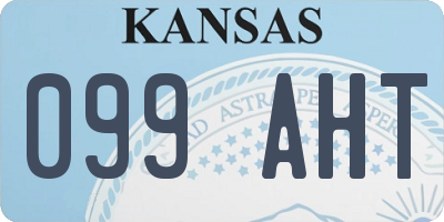 KS license plate 099AHT