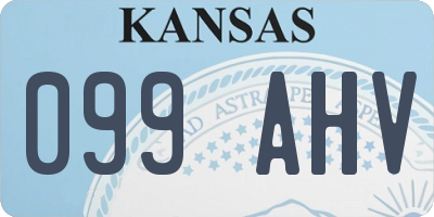 KS license plate 099AHV
