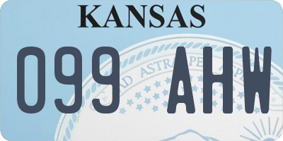 KS license plate 099AHW