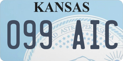 KS license plate 099AIC