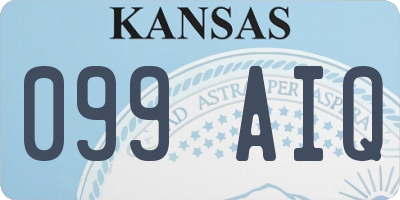 KS license plate 099AIQ