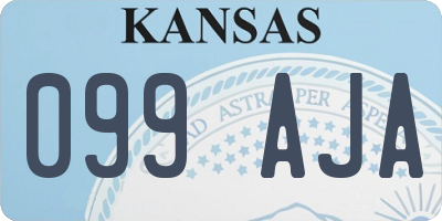 KS license plate 099AJA