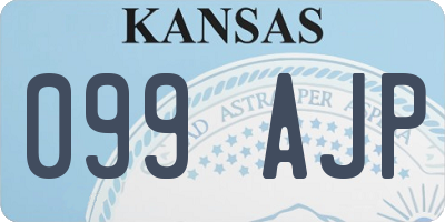 KS license plate 099AJP