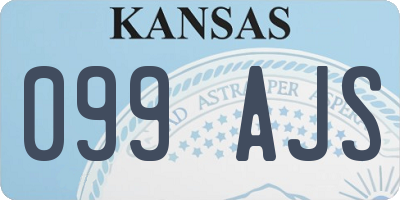KS license plate 099AJS