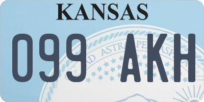 KS license plate 099AKH