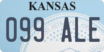 KS license plate 099ALE