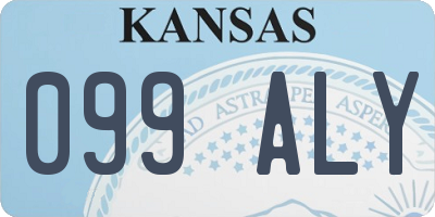 KS license plate 099ALY