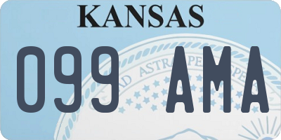 KS license plate 099AMA