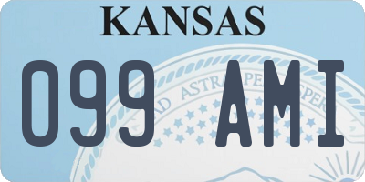 KS license plate 099AMI