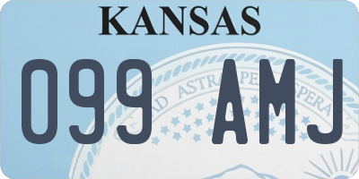KS license plate 099AMJ