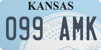 KS license plate 099AMK