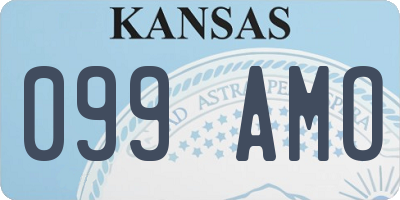 KS license plate 099AMO