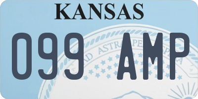 KS license plate 099AMP