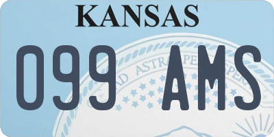 KS license plate 099AMS