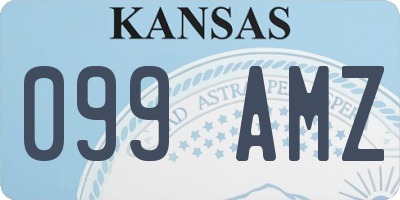 KS license plate 099AMZ