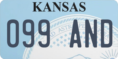 KS license plate 099AND