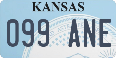 KS license plate 099ANE