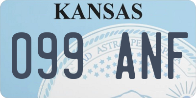 KS license plate 099ANF