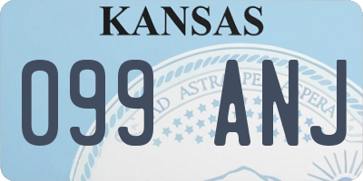 KS license plate 099ANJ