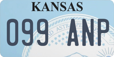 KS license plate 099ANP