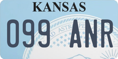 KS license plate 099ANR