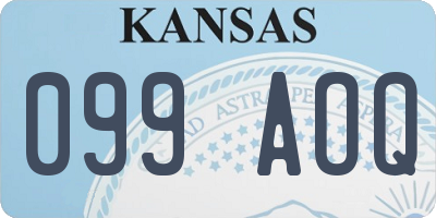 KS license plate 099AOQ