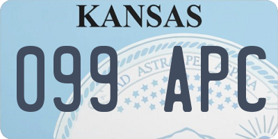 KS license plate 099APC
