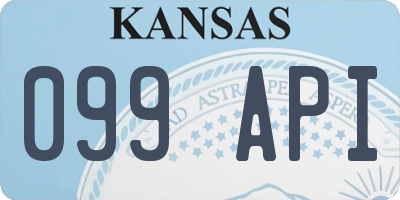 KS license plate 099API