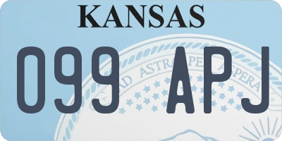 KS license plate 099APJ