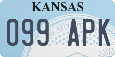 KS license plate 099APK