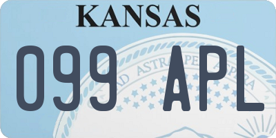 KS license plate 099APL