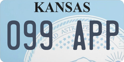 KS license plate 099APP