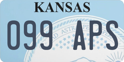 KS license plate 099APS