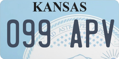 KS license plate 099APV