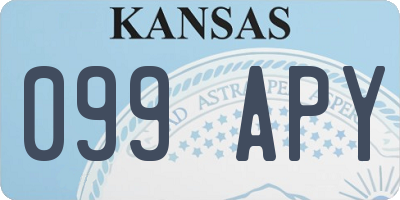 KS license plate 099APY