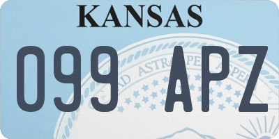 KS license plate 099APZ