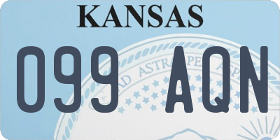 KS license plate 099AQN