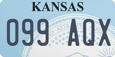KS license plate 099AQX