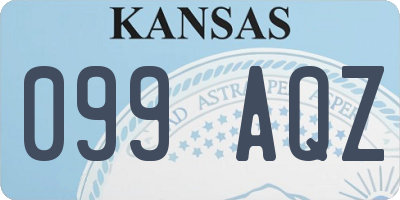 KS license plate 099AQZ