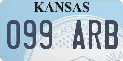 KS license plate 099ARB