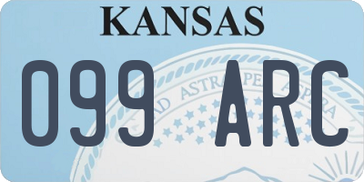 KS license plate 099ARC