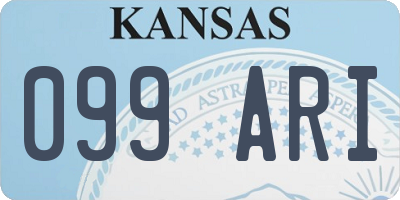 KS license plate 099ARI