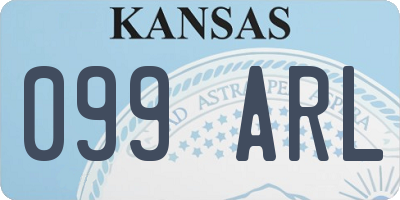 KS license plate 099ARL