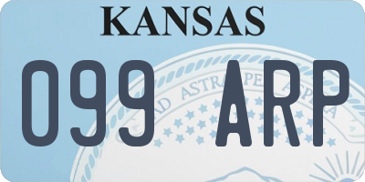 KS license plate 099ARP